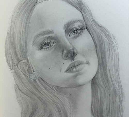عکس نقاشی دختر ساده طراحی