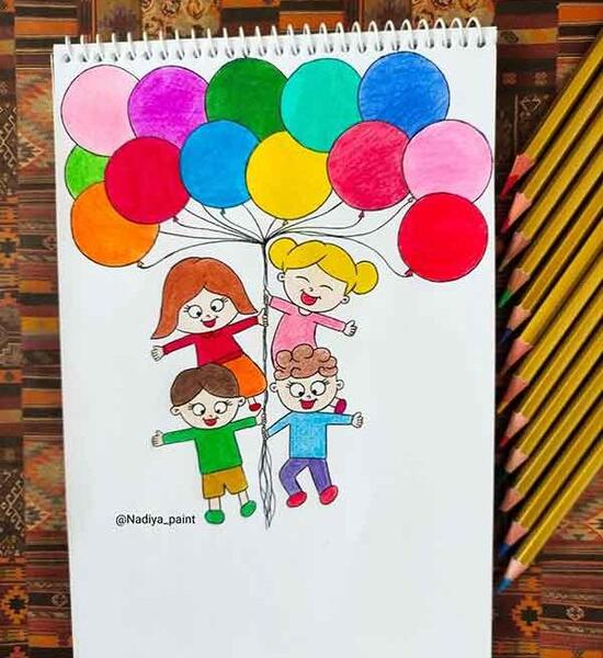 عکس نقاشی ساده زیبا قشنگ