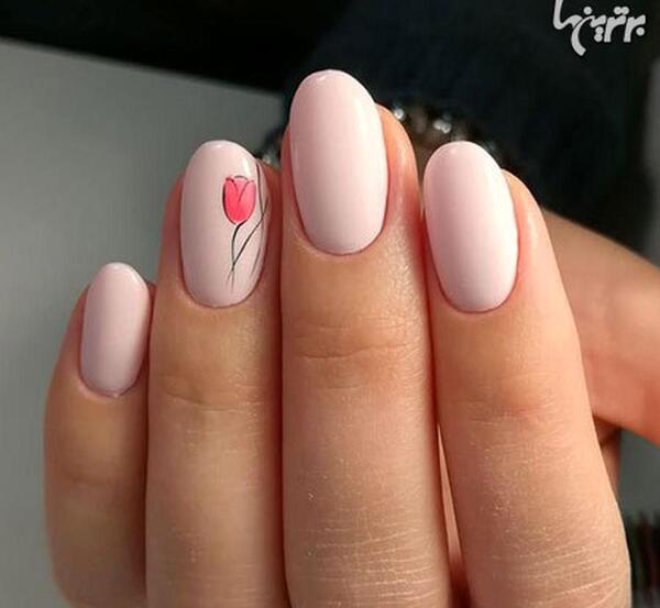 عکس طرح ناخن مینیمال