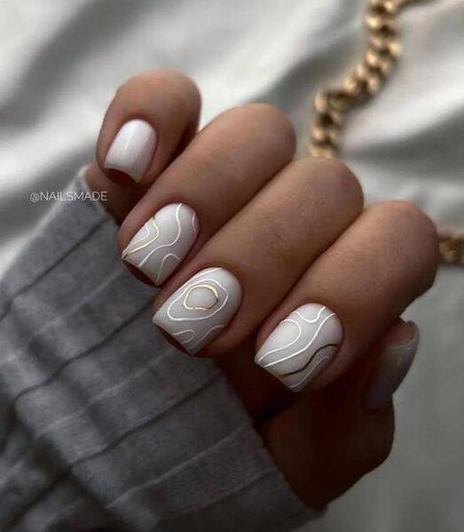عکس طرح ناخن مینیمال