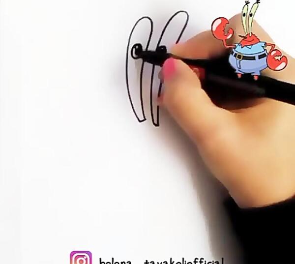 عکس نقاشی دختر آقای خرچنگ
