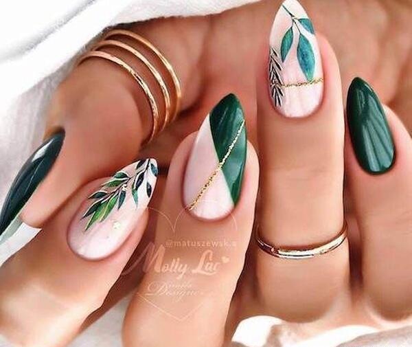 عکس طرح ناخن هاوایی