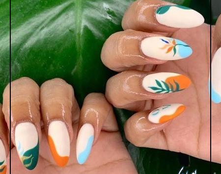 عکس طرح ناخن هاوایی