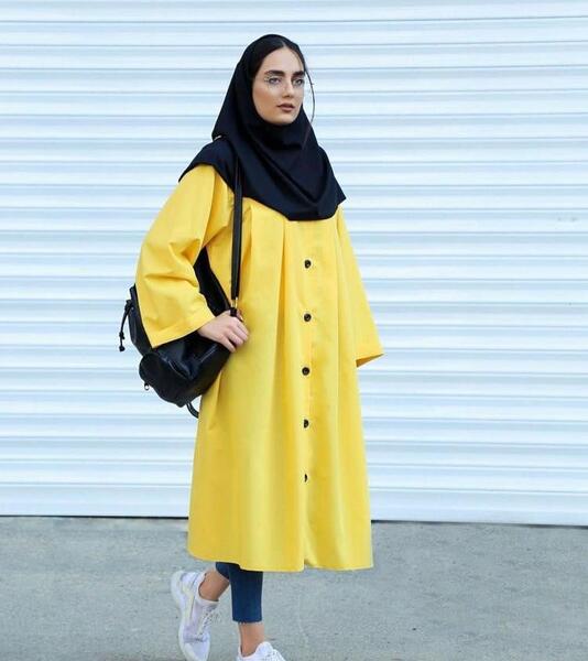 عکس مدل مانتو جلو باز شیمر