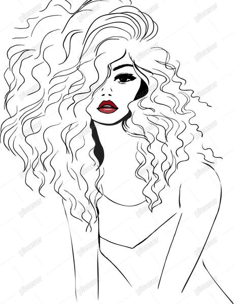 عکس نقاشی دختر طاووسی