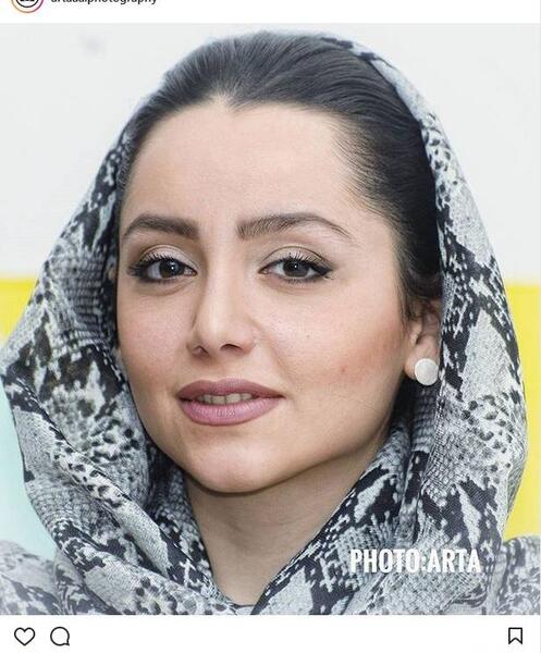 عکس با حجاب نازنین بیاتی