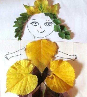 عکس نقاشی با برگ پاییزی