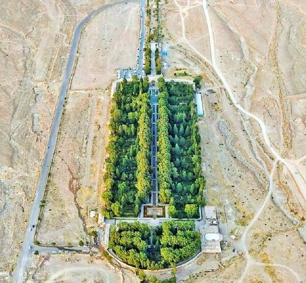 عکس هوایی باغ شازده ماهان