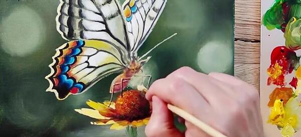 عکس پروانه زیبا نقاشی