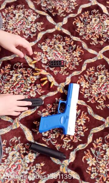 عکس تفنگ کلت اسباب بازی ساچمه ای