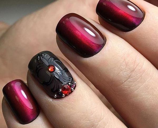 عکس طرح ناخن چشم گربه ای