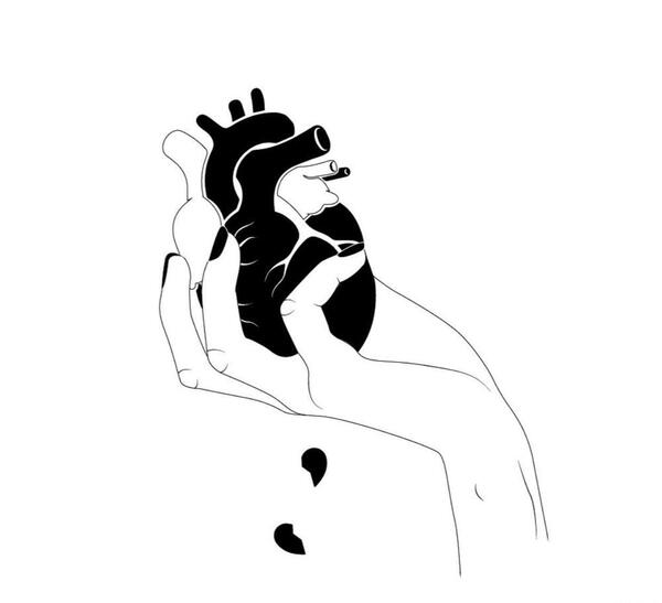 عکس مشکی با قلب