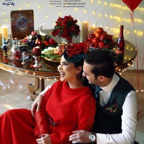 عکس ایده عکاسی یلدا دونفره