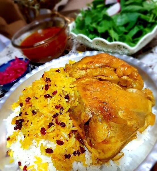 عکس غذا زرشک پلو
