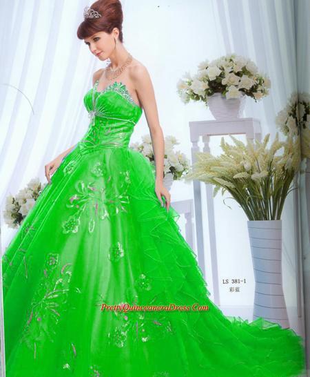 عکس لباس عروس سبز