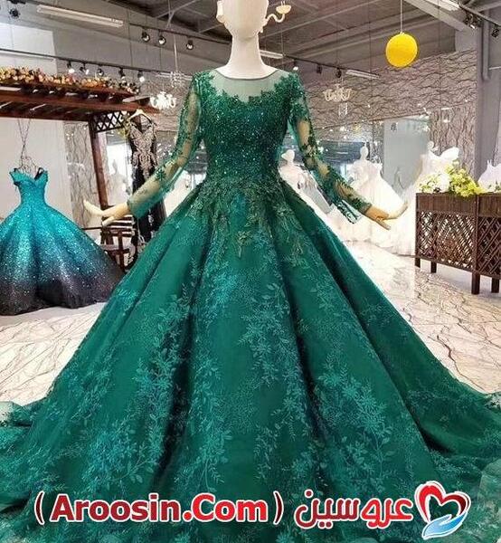 عکس لباس عروس سبز