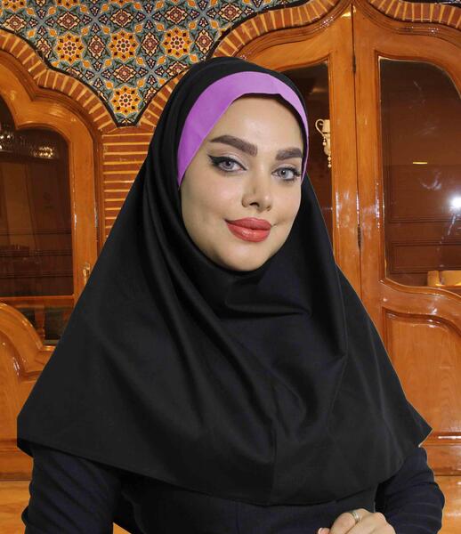 عکس آموزش دوخت مقنعه نقاب دار خانم عمرانی