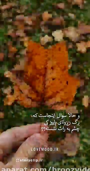 عکس استوری پاییزی راغب