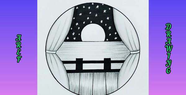 عکس نقاشی ساده منظره