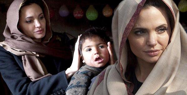 عکس های با حجاب آنجلینا جولی