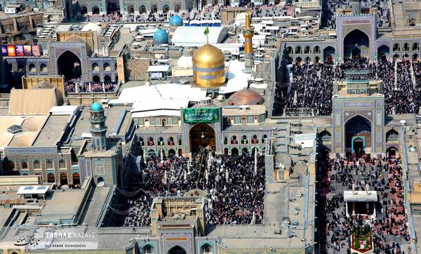 عکس هوایی حرم امام رضا