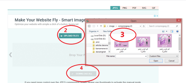 کاهش حجم عکس آنلاین resize