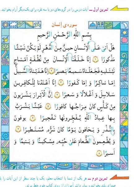 عکس کامل سوره انسان