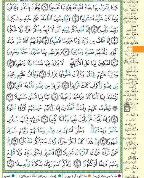 عکس کامل سوره انسان