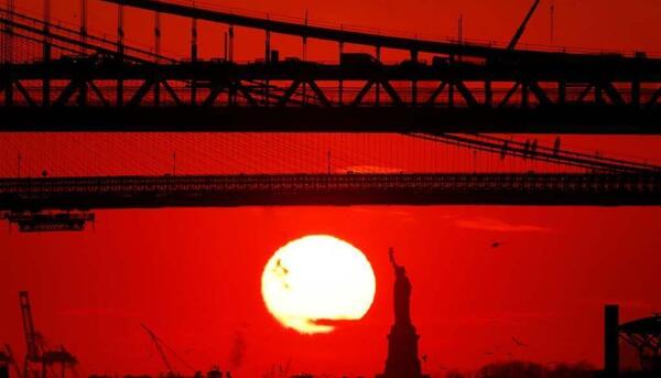 عکس از غروب نیویورک