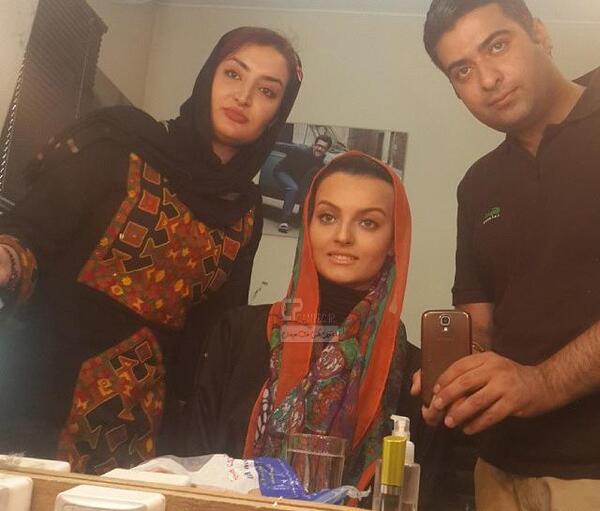 عکس عاطفه نوری با همسرش