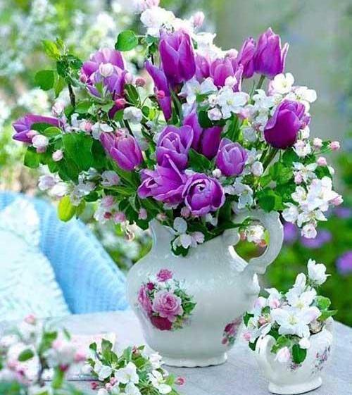 عکس گل طبیعی زیبا در گلدان