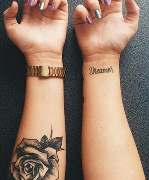 عکس طرح تاتو ساده پا
