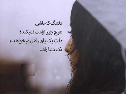 عکس نوشته دلتنگم نشدی