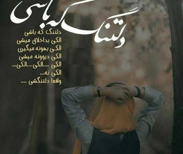عکس نوشته دلتنگم نشدی