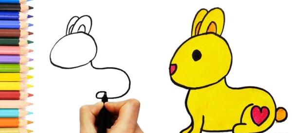 عکس نقاشی دختر پیش دبستانی