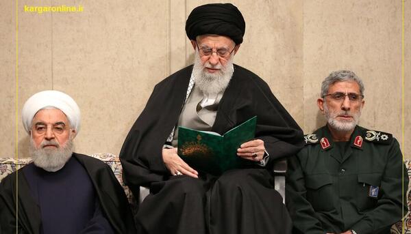 عکس رهبر و رئیسی و حاج قاسم
