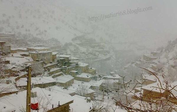 عکس زمستان در روستا