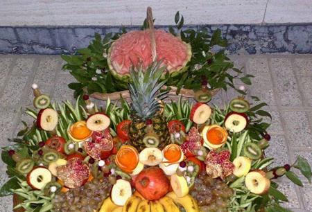 عکس های تزیین میوه شب یلدا
