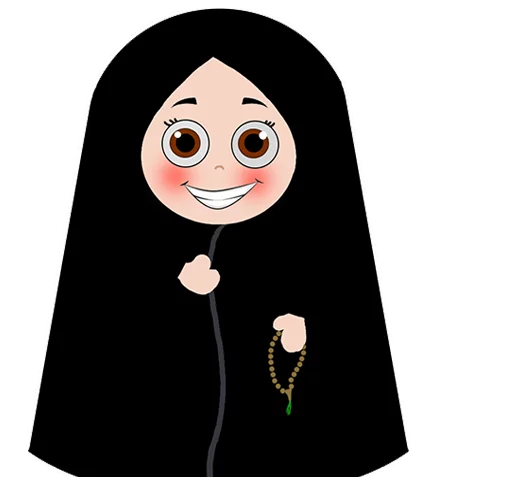 عکس خانم چادری کارتونی