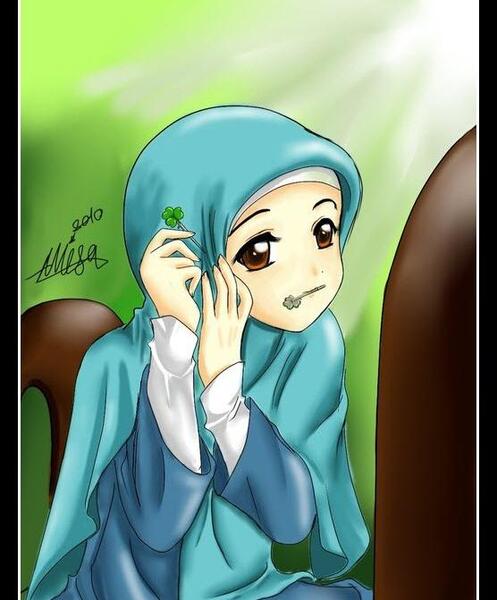 عکس خانم چادری کارتونی