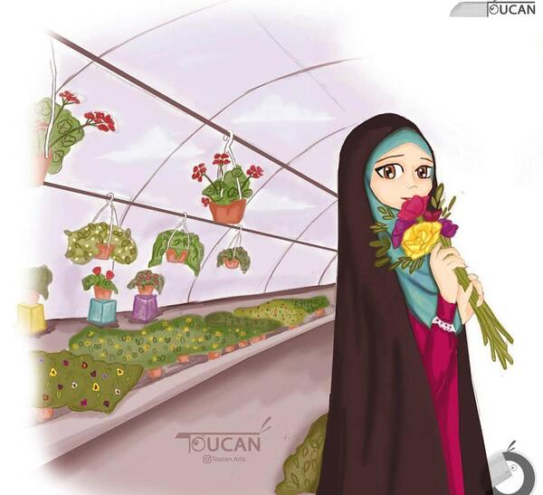 عکس خانم چادری کارتونی