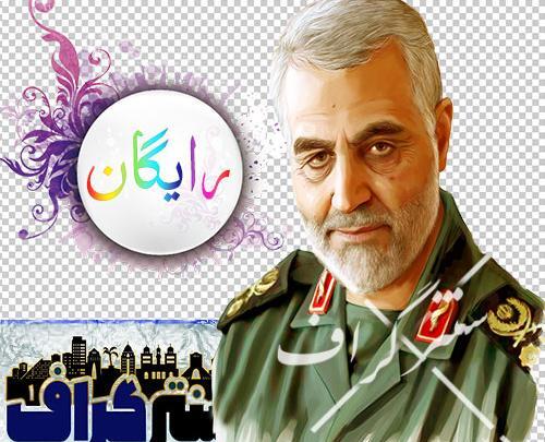 عکس حاج قاسم با لباس نظامی