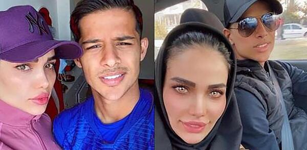 عکس همسر قائدی با شلوارک