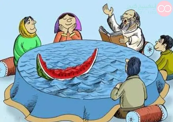 عکس ایده نقاشی شب یلدا کودکانه