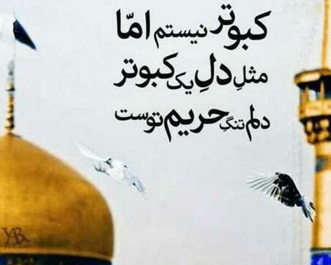 عکس نوشته حرم امام رضا پروفایل