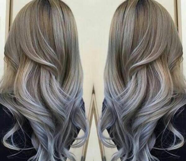 عکس رنگ مو صورتی صدفی