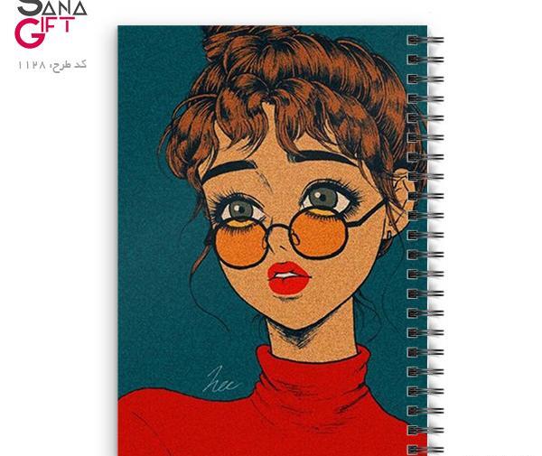 عکس نقاشی دختر مو فرفری