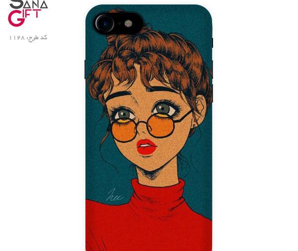 عکس نقاشی دختر مو فرفری