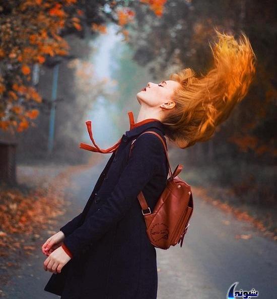 عکس پاییزی دخترانه هنری