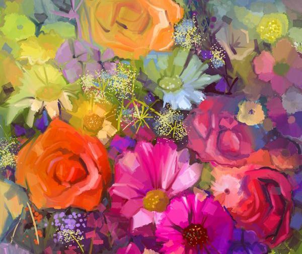 عکس اموزش نقاشی گل ژربرا